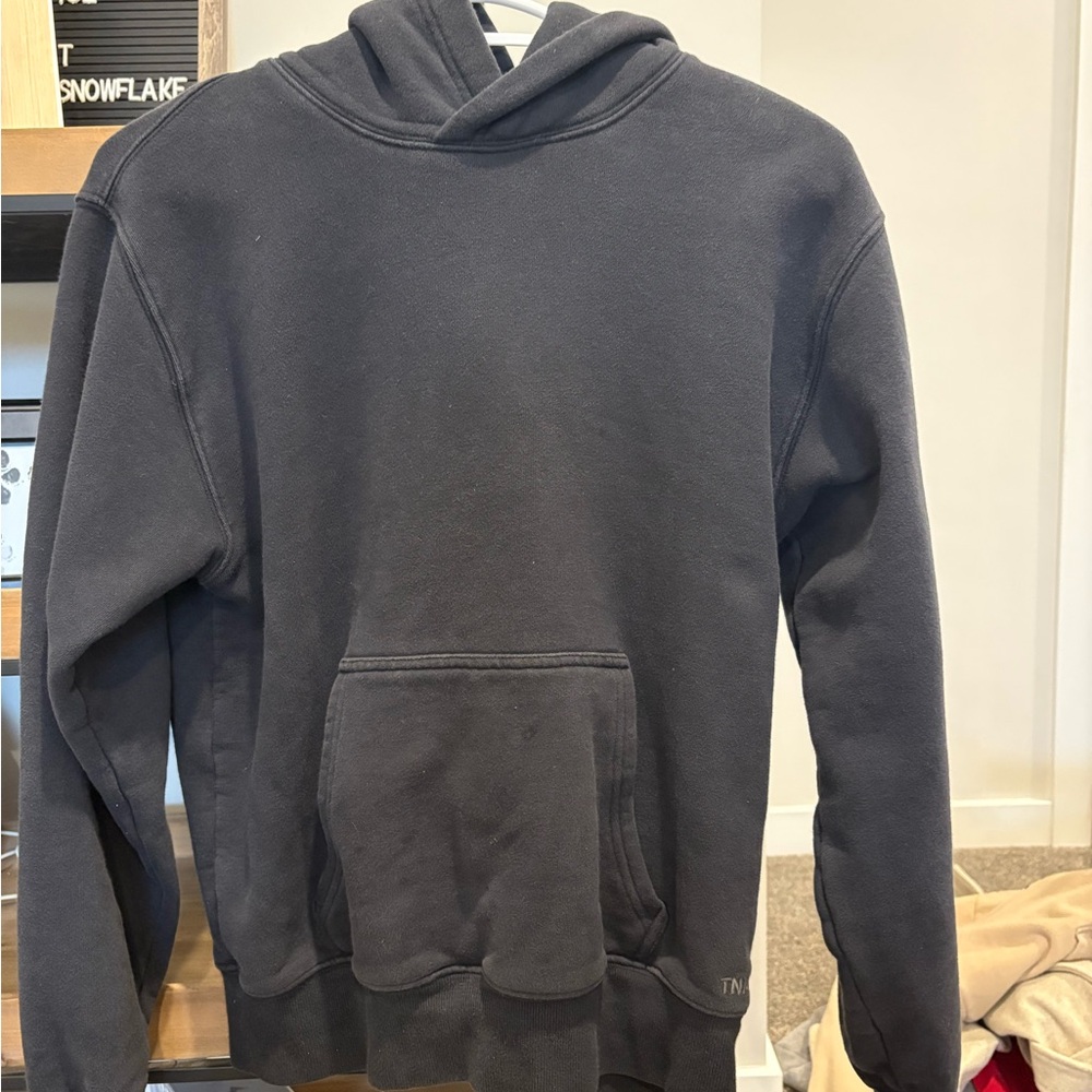 TNA Black Sweatshirt Hoodie with Ribbed Cuffs